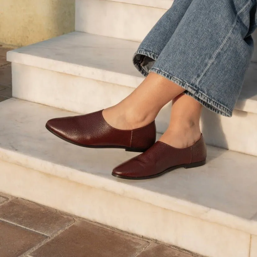 Adeela maroon loafer