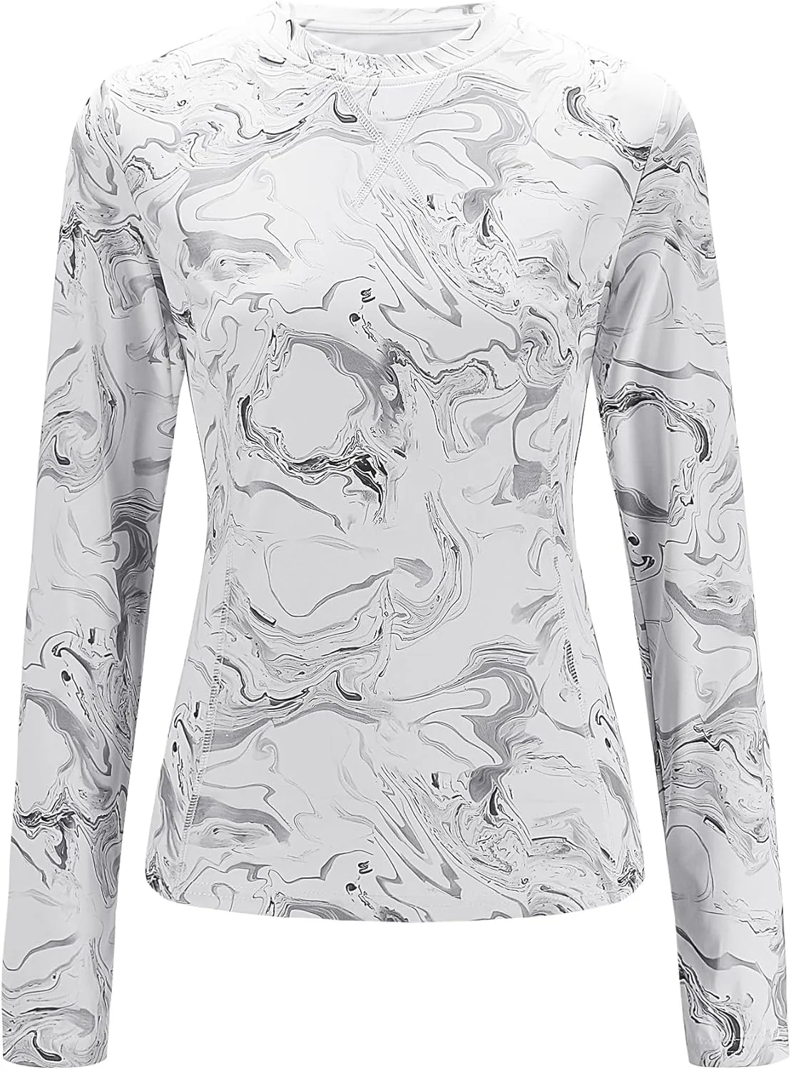 Avoogue Women UPF 50  UV Shirts Long Sleeve with Thumb Holes Workout Sun Shirt Quick Dry Athletic Hiking Running Tops