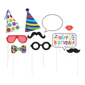 Birthday Photo Booth Props (10/Pkg)