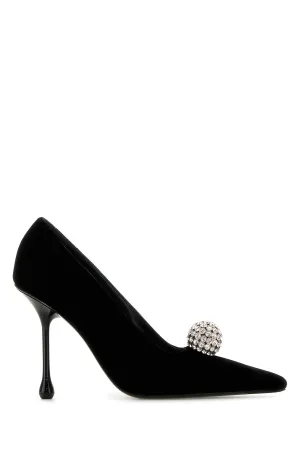 Black velvet Orb pumps