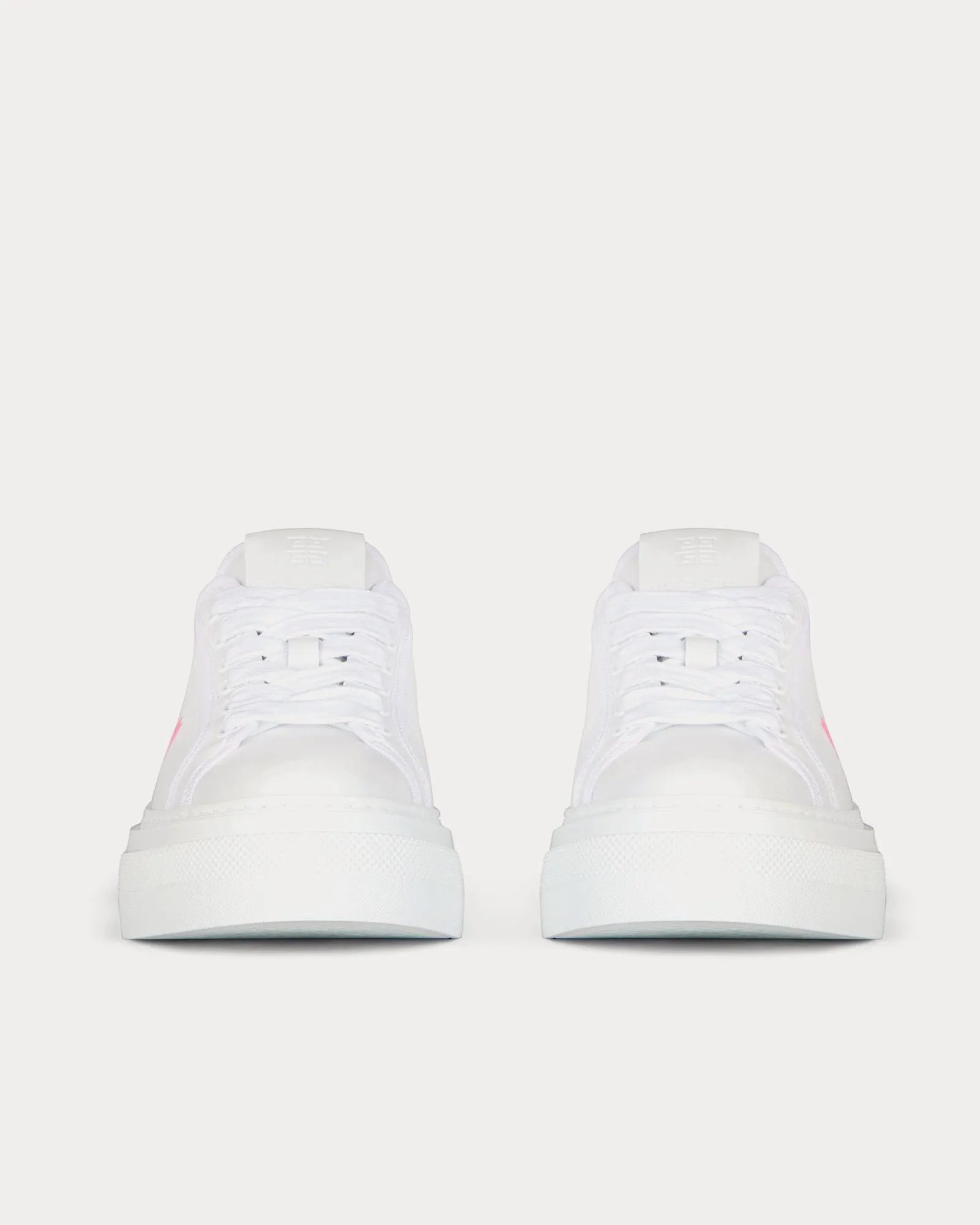 City Platform Leather with Givenchy Love Print White / Pink Low Top Sneakers