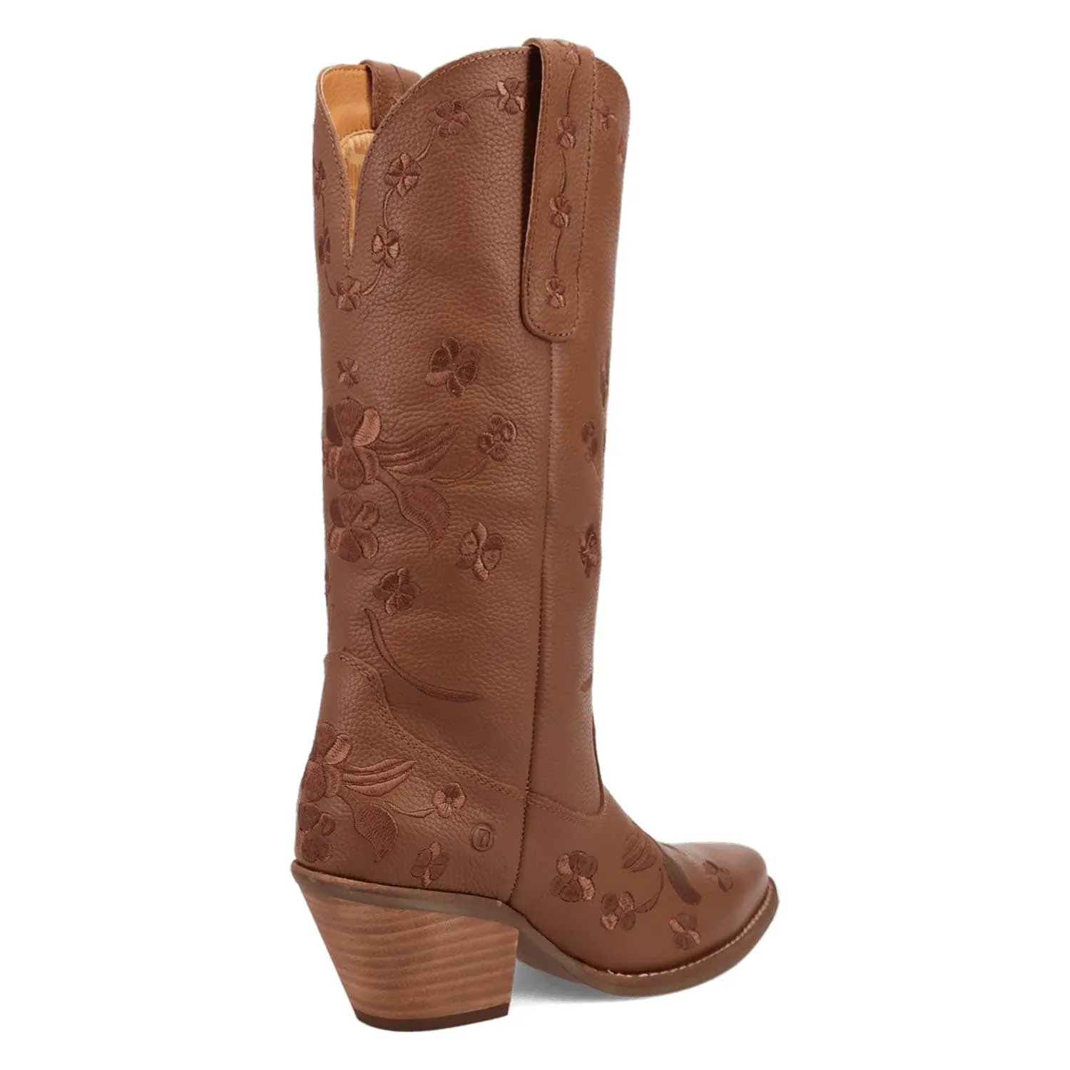 Dingo Womens Love Bug Brown Leather Cowboy Boots