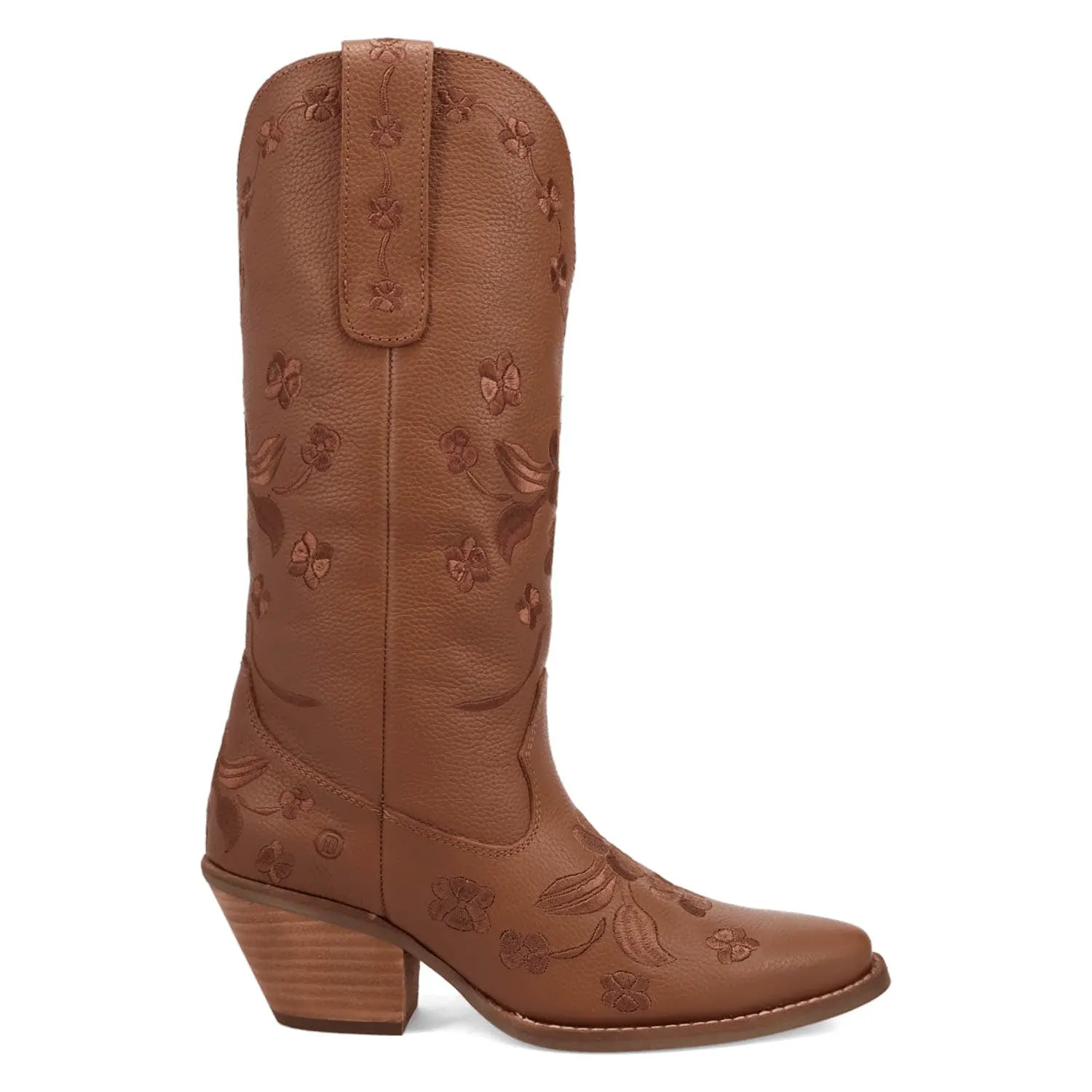 Dingo Womens Love Bug Brown Leather Cowboy Boots