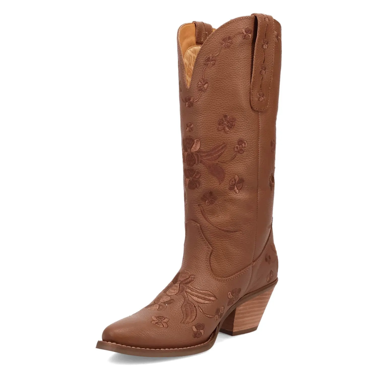 Dingo Womens Love Bug Brown Leather Cowboy Boots