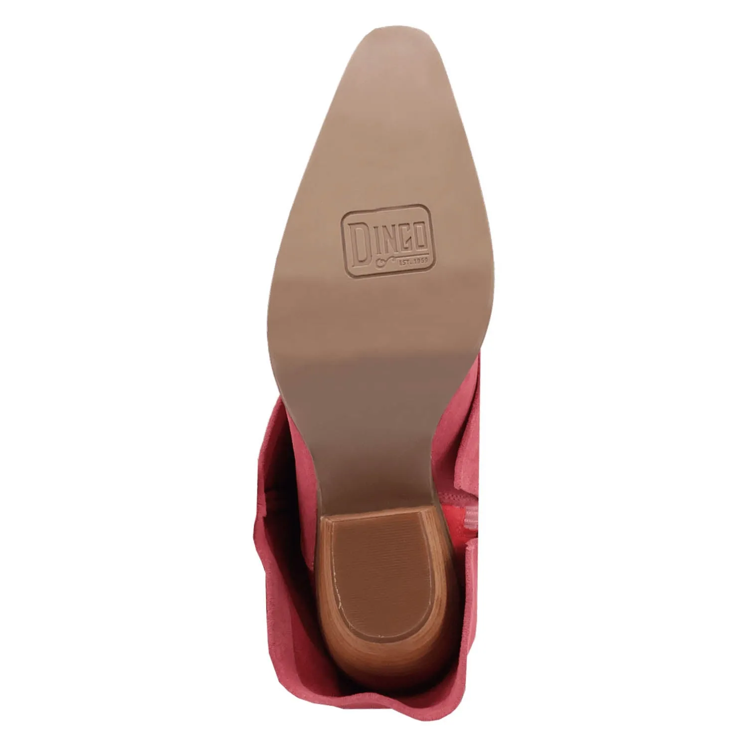 Dingo Womens Marlie Pink Suede Cowboy Boots