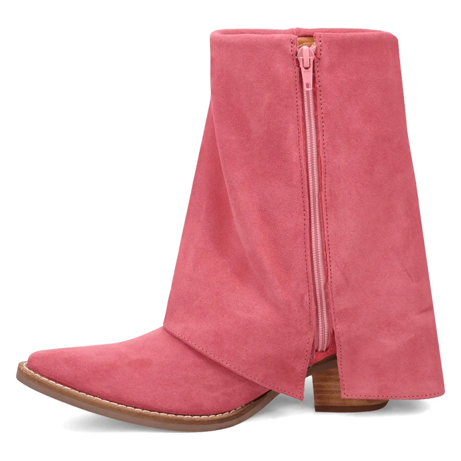 Dingo Womens Marlie Pink Suede Cowboy Boots