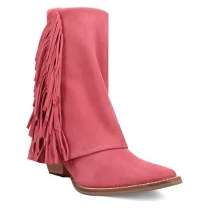 Dingo Womens Marlie Pink Suede Cowboy Boots