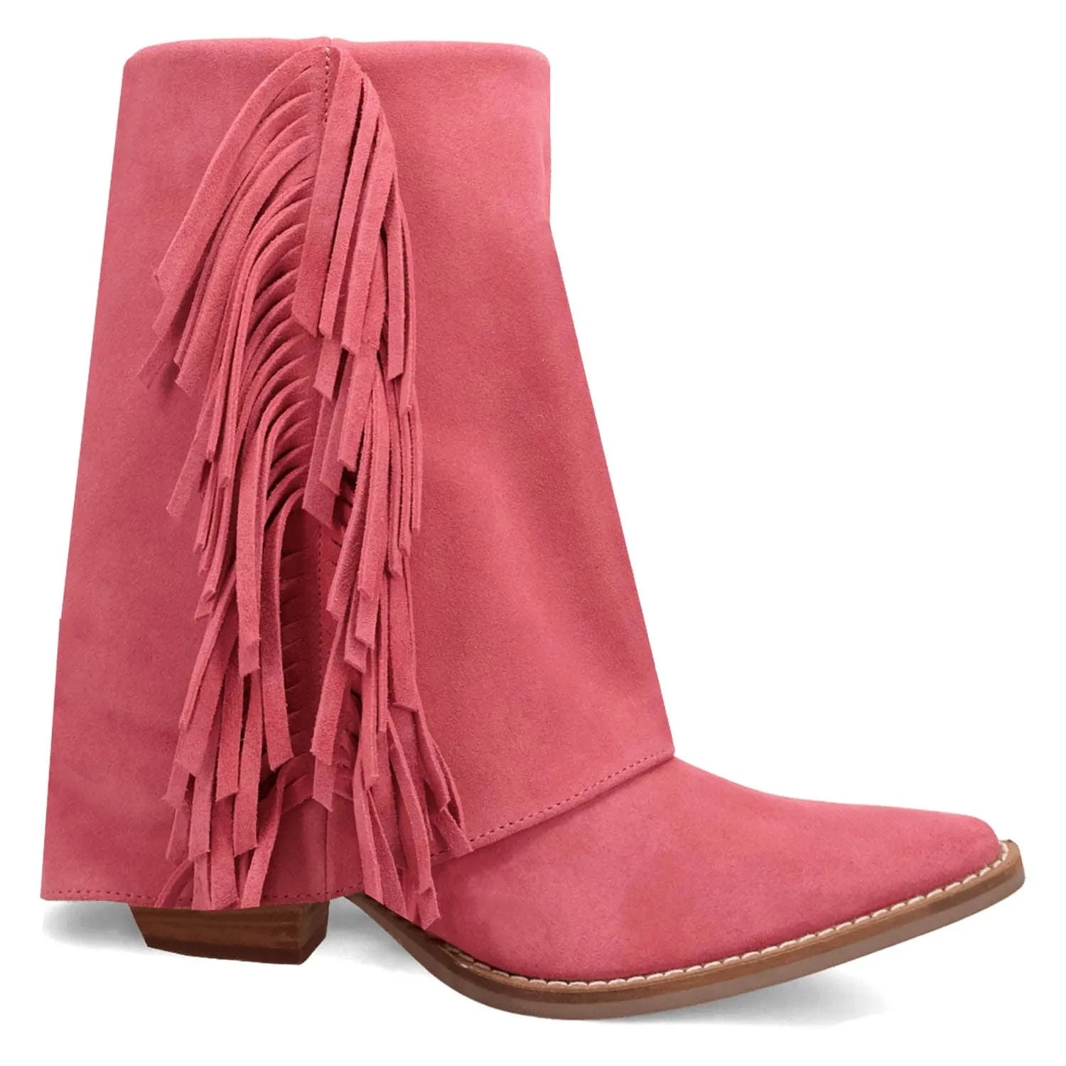 Dingo Womens Marlie Pink Suede Cowboy Boots