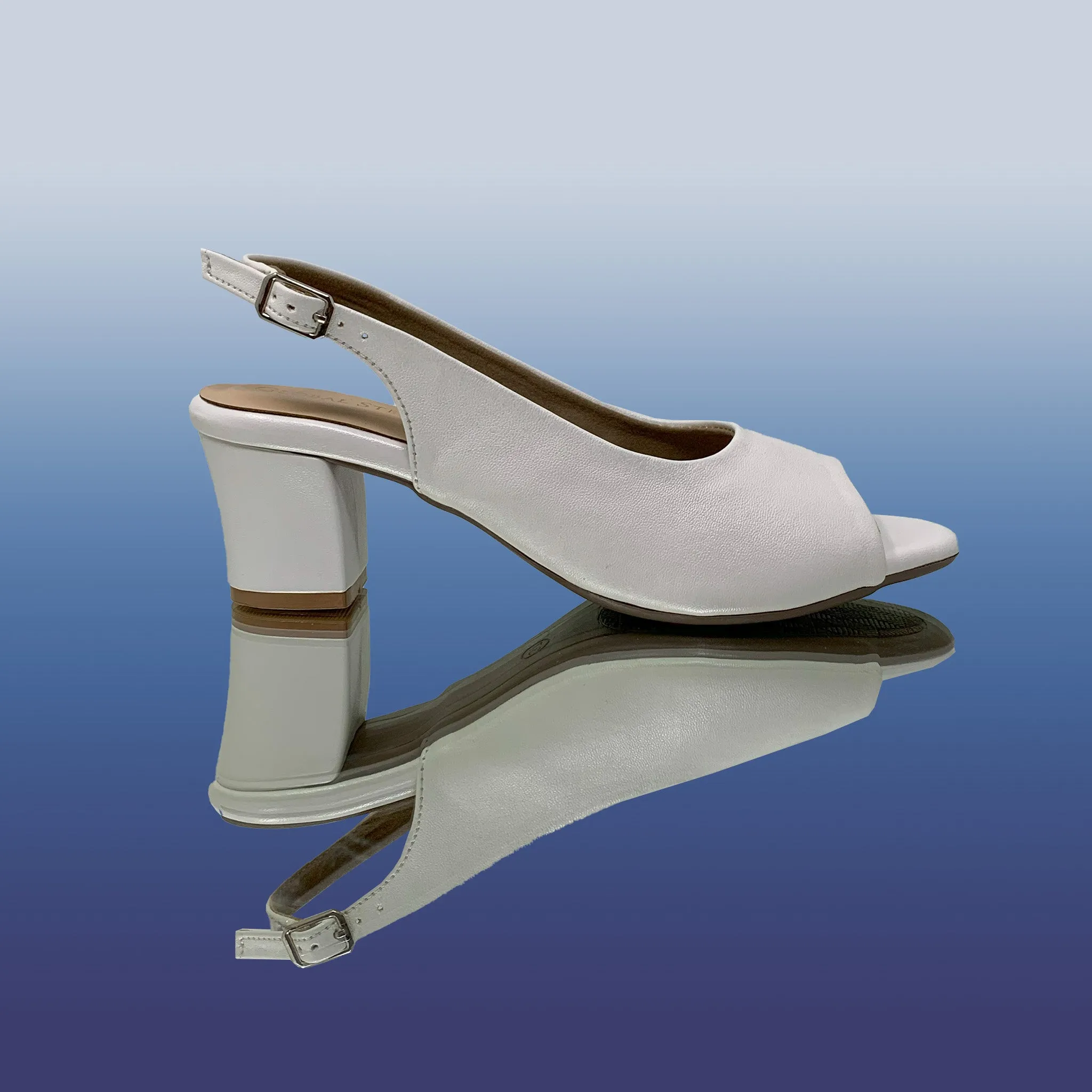 Elegant White Slingback Heels