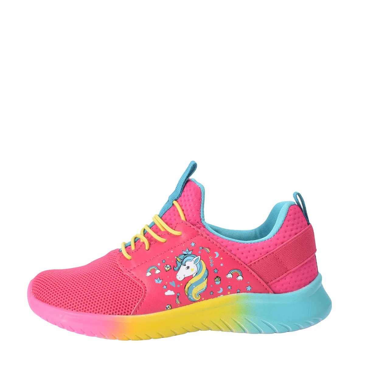 Fam Together Girls Sneakers Unicorn Slip On Kids Shoes with Rainbow Sole