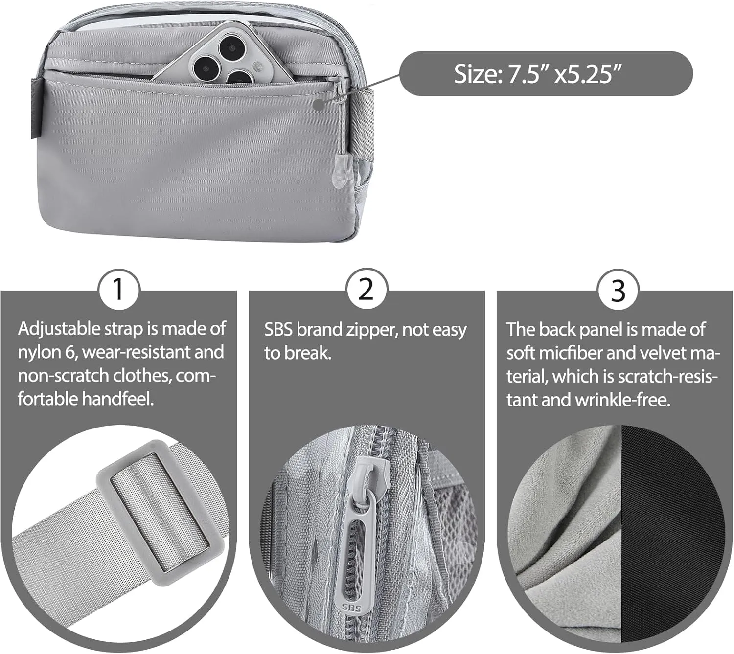 Fanny Pack Stadium Approved,Fashion Belt Bag for Women with Adjustable Strap for Games Concert Festival