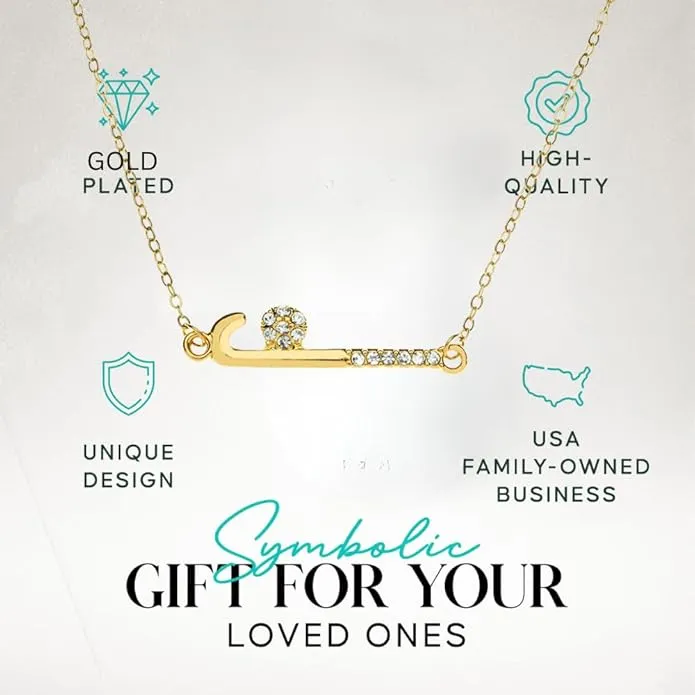 Field Hockey Stick Necklace- Pick Color