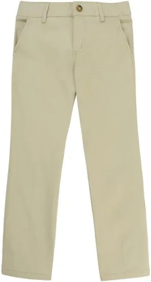 French Toast Girls' Adjustable Waist Stretch Twill Straight Leg Pant (Standard & Plus)