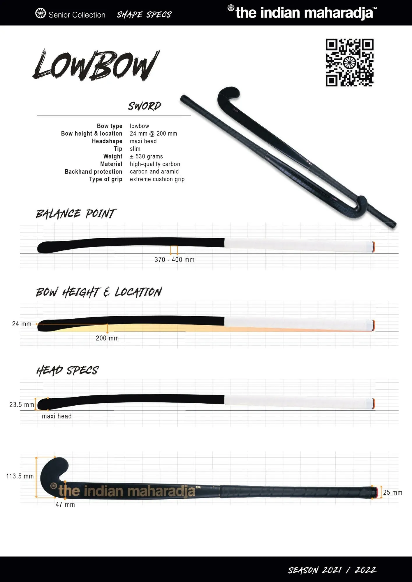Indian Maharadja Performance 50% Carbon SWORD Low Bow