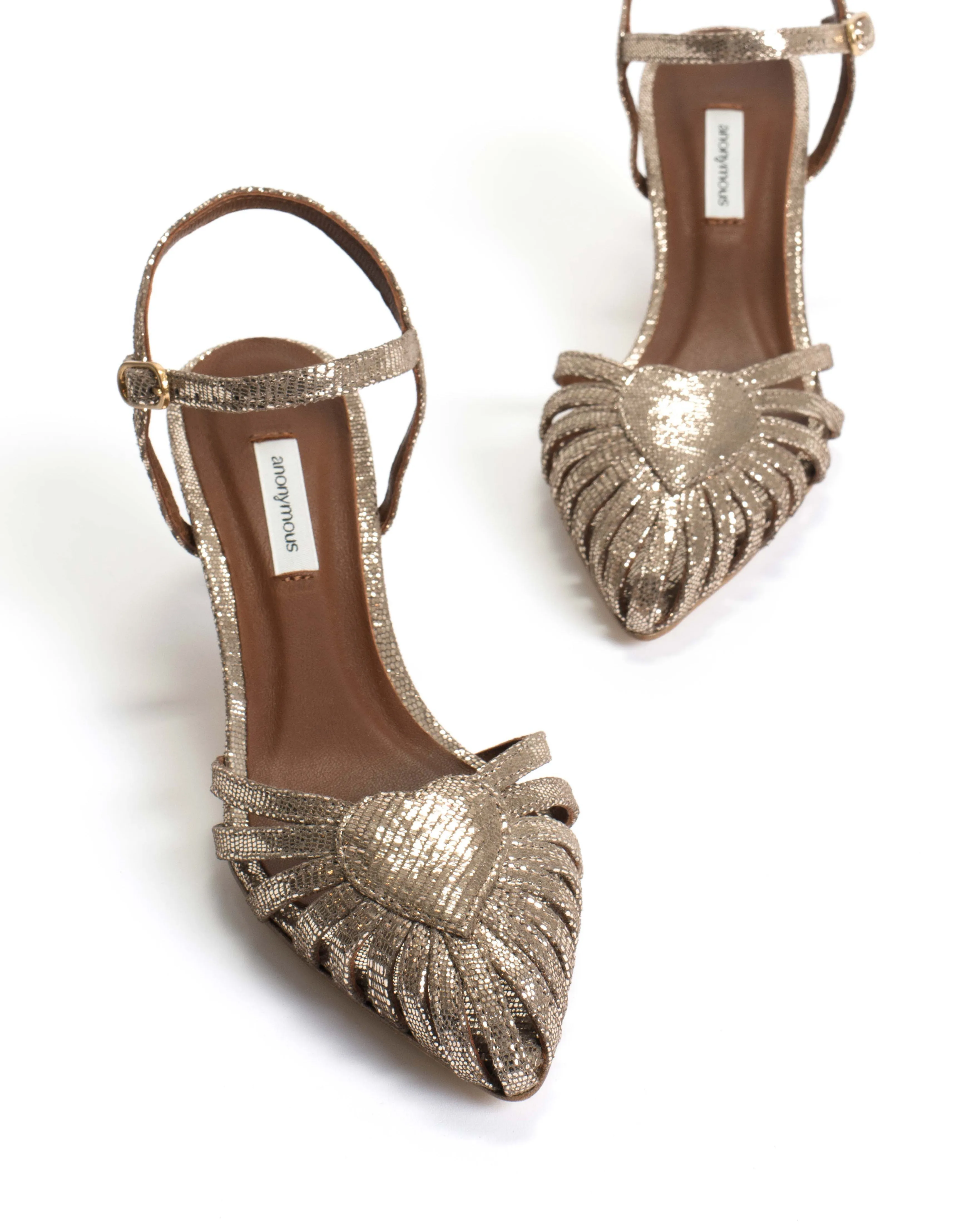 Keesha Champagne Slingback heel