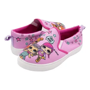 L.O.L. Surprise! Girls Slip-On Canvas Sneaker; Pink Size 3