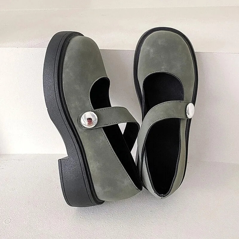 Luxury Shallow Women Shoes Platform Wedges Mary Janes Shoes Summer Fashion Flats Women Sandals Faux Suede Casual Lolita Shoes