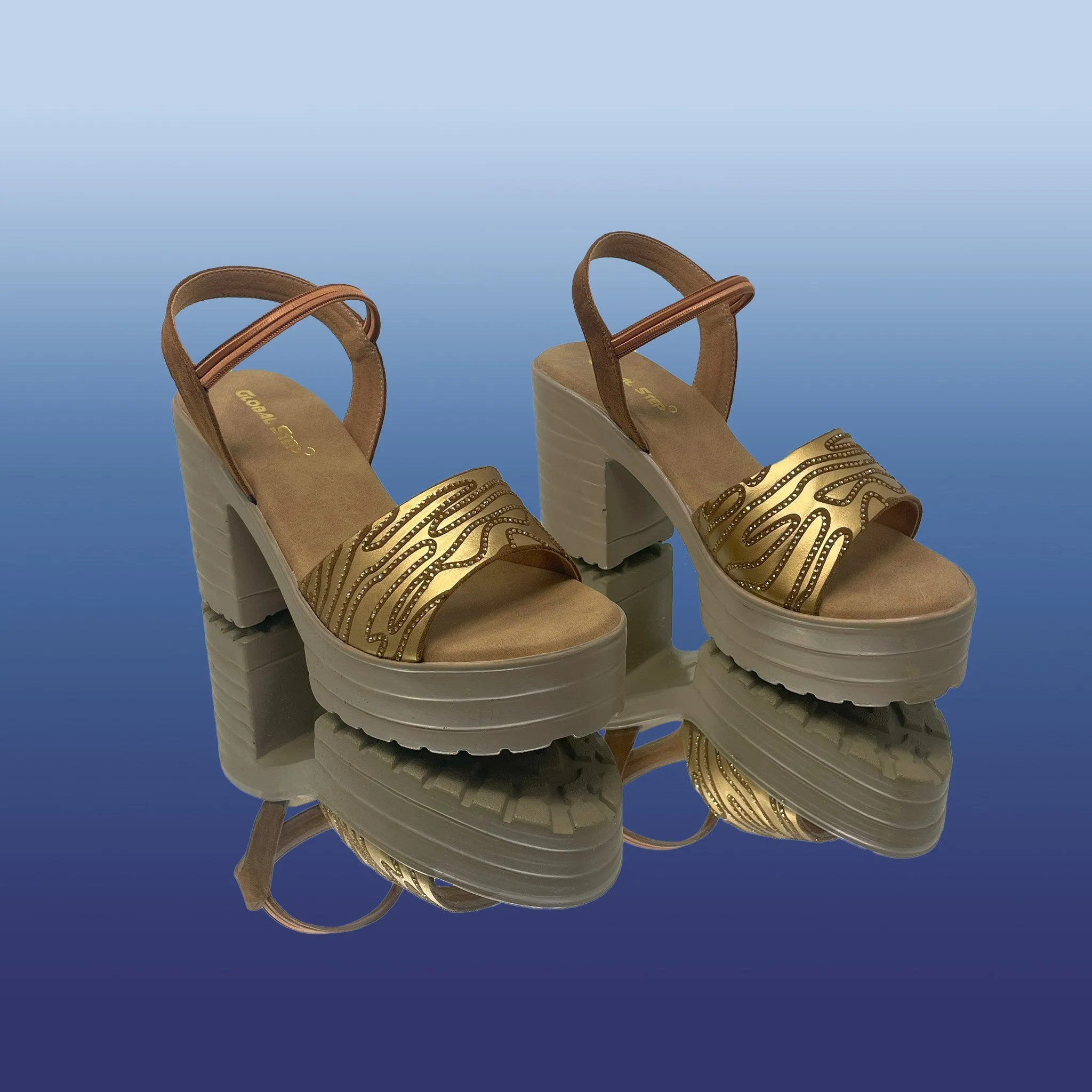MazeDazzle Gold Slingbacks