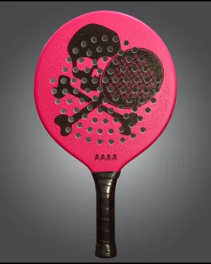 MIDNIGHT BRAND PADDLE RACKET - MATTE FUSIA PINK with BLACK LOGO