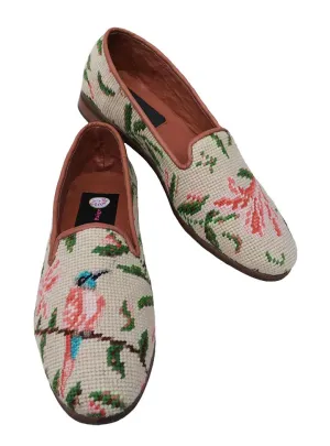 Misses Needlepoint Loafer with  Hummingbird |Designs by Lillie