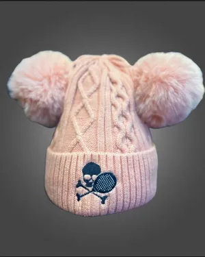 NEW Doubles Pom Pom Hat (Soft Pink, Black, Grey)