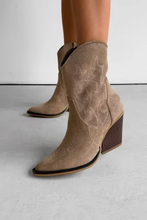 NIA Western Cowboy Boots - Taupe