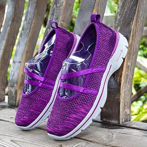 Pure Color Hollow Out Comfortable Flat Casual Shoes For Women