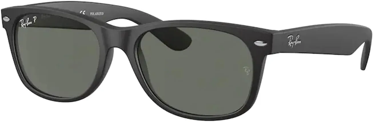Ray-Ban RB2132 POLARIZED NEW WAYFARER Square Sunglasses For Men For Women   BUNDLE with Designer iWear Eyewear Care Kit