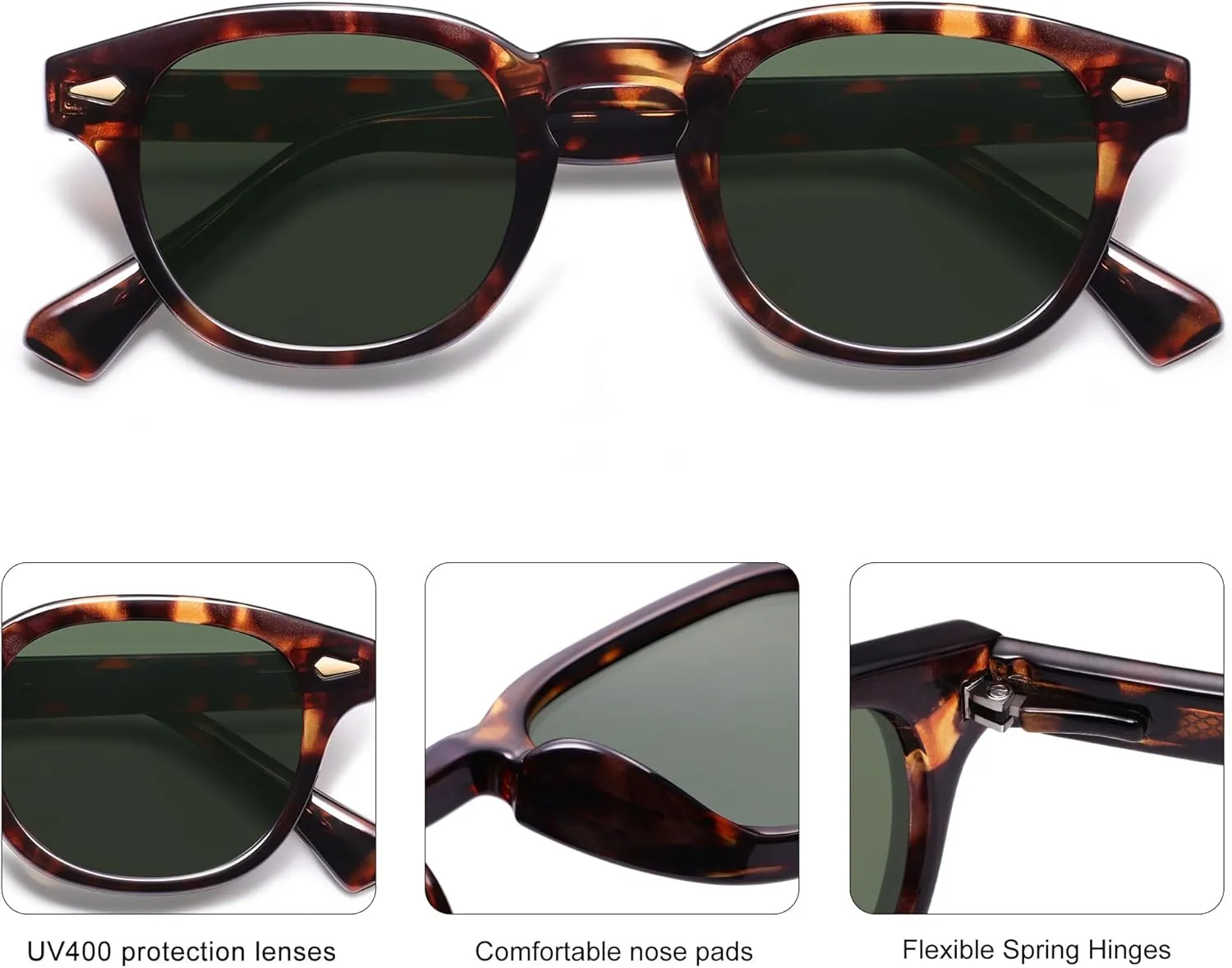 SOJOS Retro Small Round Sunglasses for Men Women Trendy Circle Style UV400 Lenses Unisex Sun Glasses SJ2251