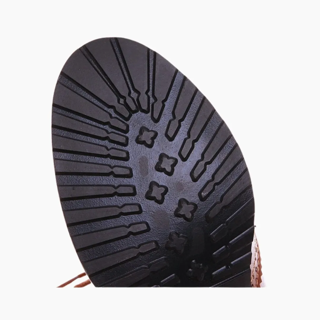 Square-Heel, Round-Toe: Brogue Shoes for Women
