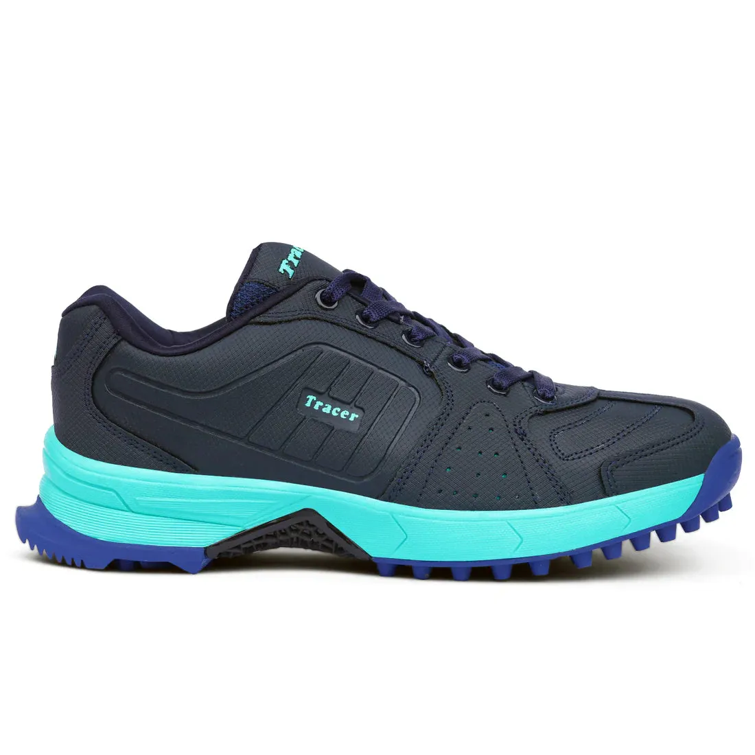 Tracer T-Spinner 193 Rubber Studs Cricket Shoes - Navy/Green
