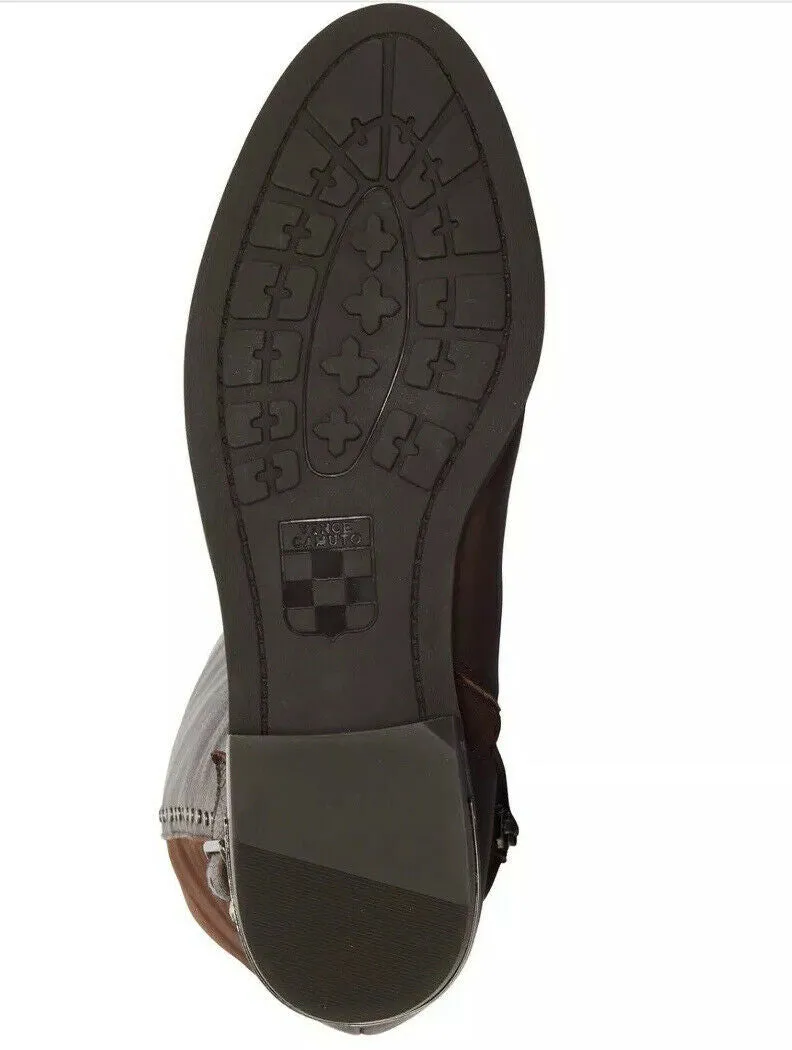 Vince Camuto Paterra Mocca Mouse Fashion Block Low Heel Knee Riding Boots
