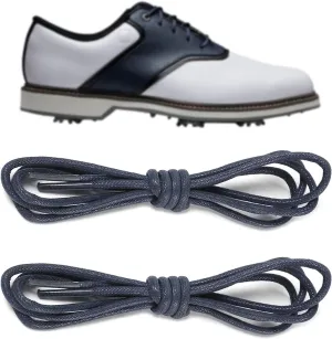 Waxed Golf Shoe Laces for FootJoy Shoes, 3/32"(2.5mm) Oxford Thin Shoelaces Replacement Strings for Men Dress