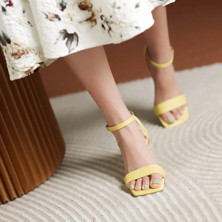 Women's Ankle Strap Strange Heel Sandals