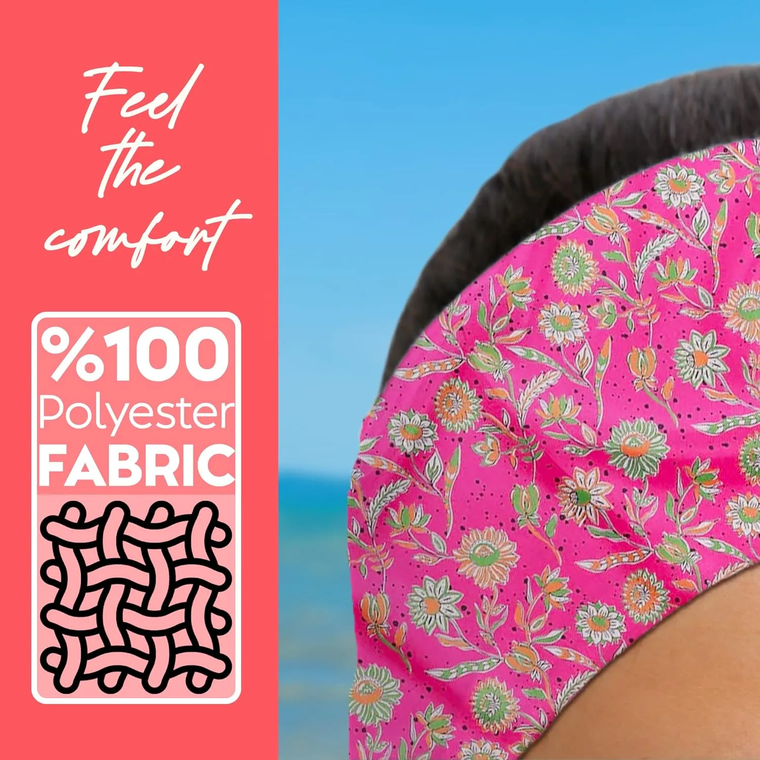 Womens Neck Scarf 21"x21" Small Square | Headband Scarf Ethnic Bandana Head Scarf Flowering Breathable Lightweight