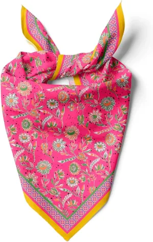 Womens Neck Scarf 21"x21" Small Square | Headband Scarf Ethnic Bandana Head Scarf Flowering Breathable Lightweight