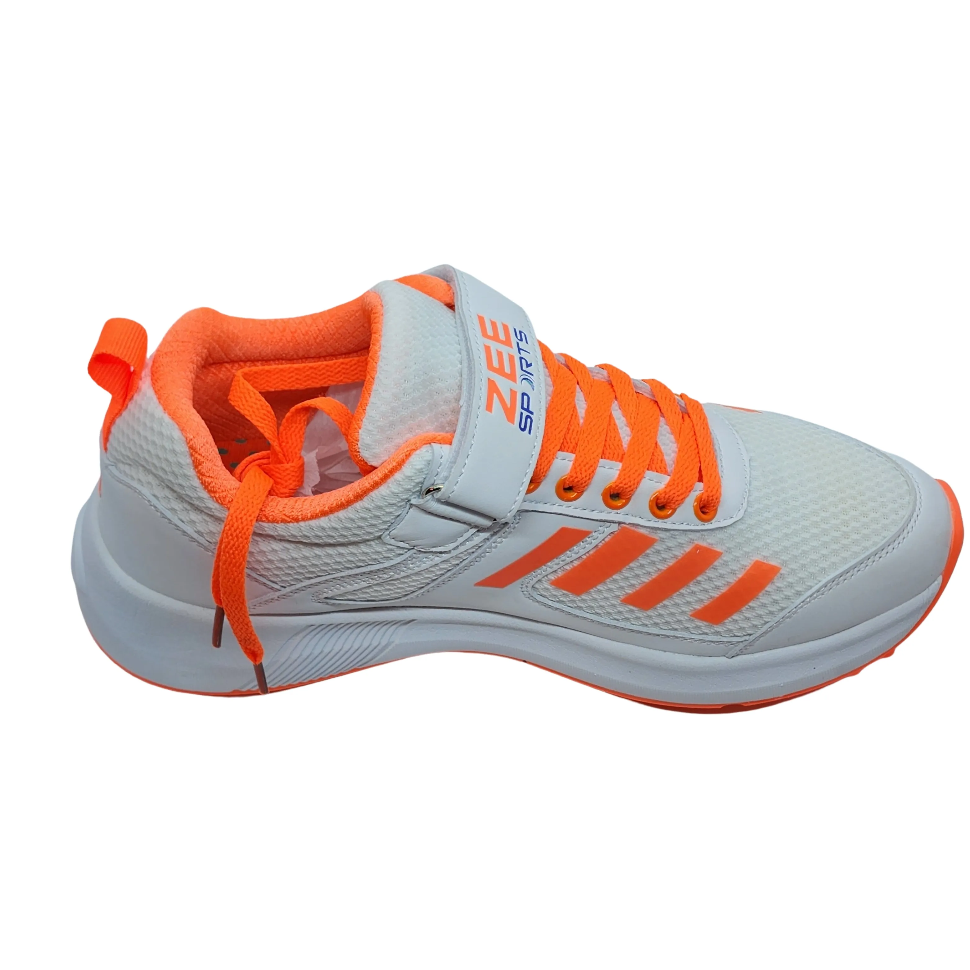 Zee Sports Cricket Shoes Rubber Spike Allrounder Mid Height With An Extra Non Slip Gel in-sole - Orange